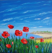 Coquelicots en bord de côte, pti